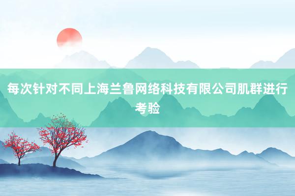 每次针对不同上海兰鲁网络科技有限公司肌群进行考验